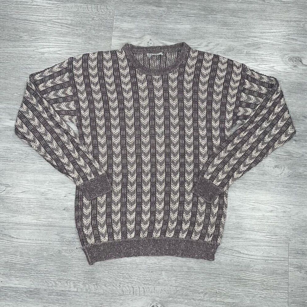 VTG Jaeger London Sweater Womens 38” Crewneck Long Sleeve Linen Blend Knit Retro